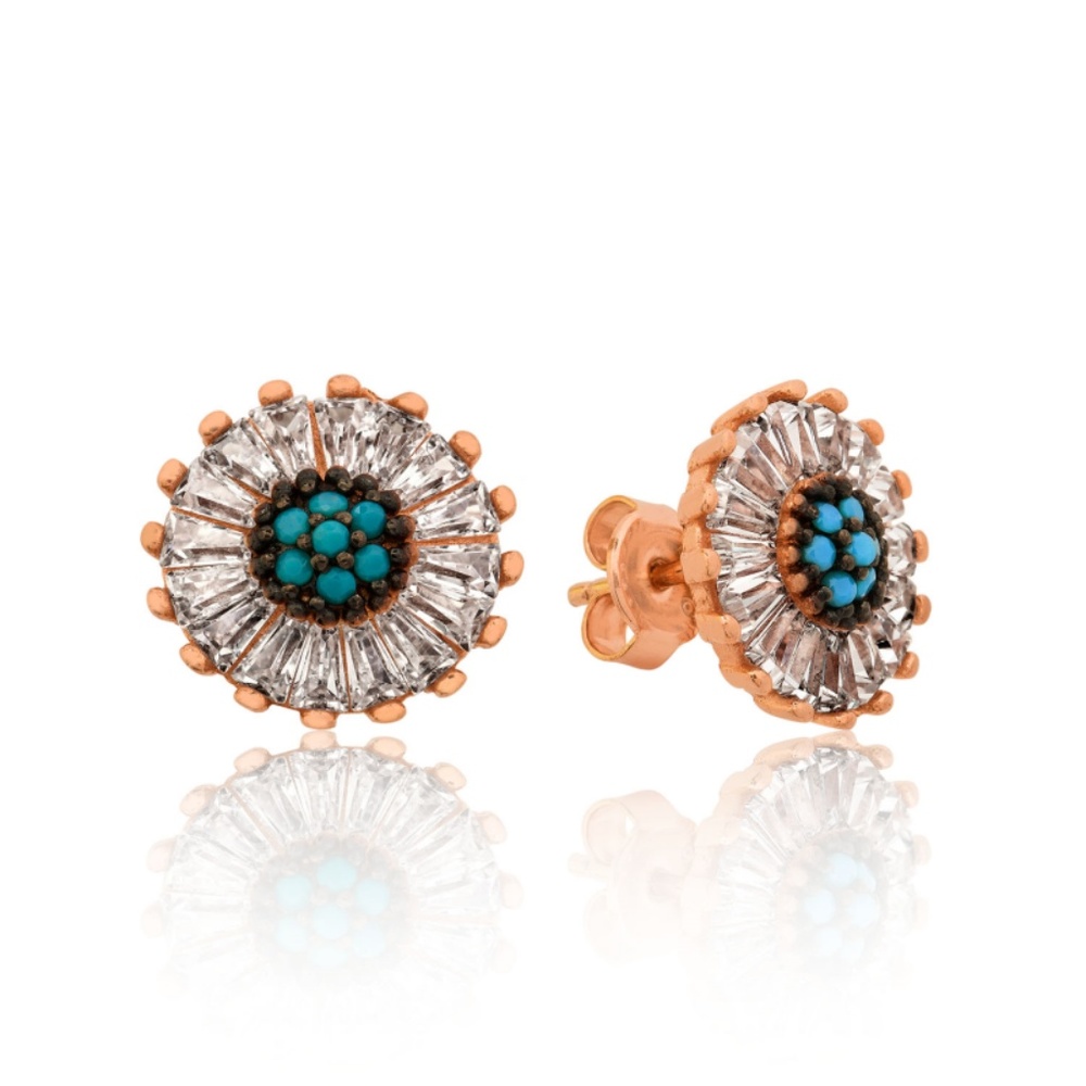 Sterling Silver Nano Turquoise & Cubic Zirconia - Picture 8 of 8